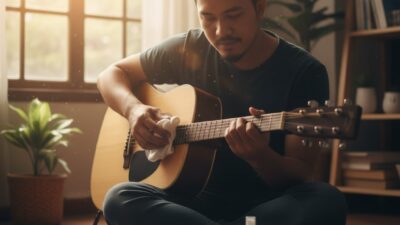 Tips Membersihkan Kord Gitar Akustik Menggunakan Bahan Aman